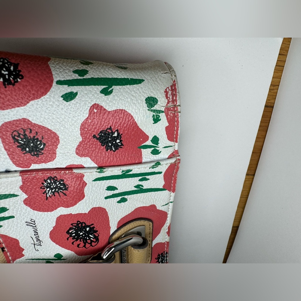 Tignanello Strawberry Poppy Medium Handbag Tote Bag Purse - Picture 7 of 16